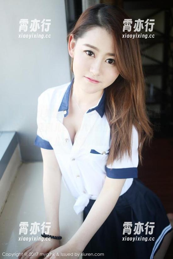MyGirl美媛馆 - 水手服一般都是加点盐的，但唐琪儿Beauty的全套原图里，味道可一点儿也不咸，就是个“甜”！